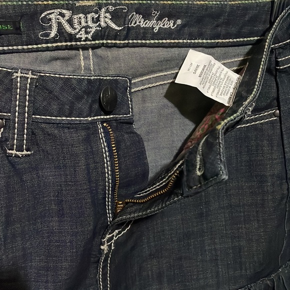 Wrangler Rock 47 Crochet Trim Western Denim Skirt - Picture 7 of 9